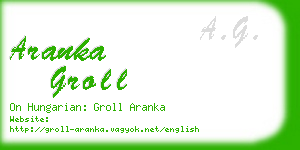 aranka groll business card